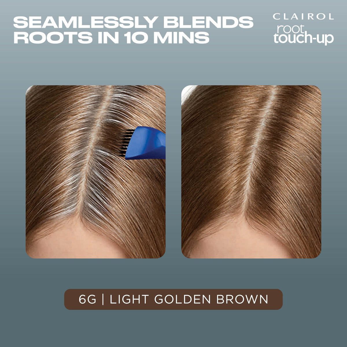Clairol light golden brown color tube close-up showing product detail