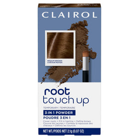 Clairol medium brown compact front view showing sleek travel-ready design and convenience