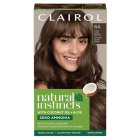 Clairol Natural Instincts front packaging showing product benefits and shade