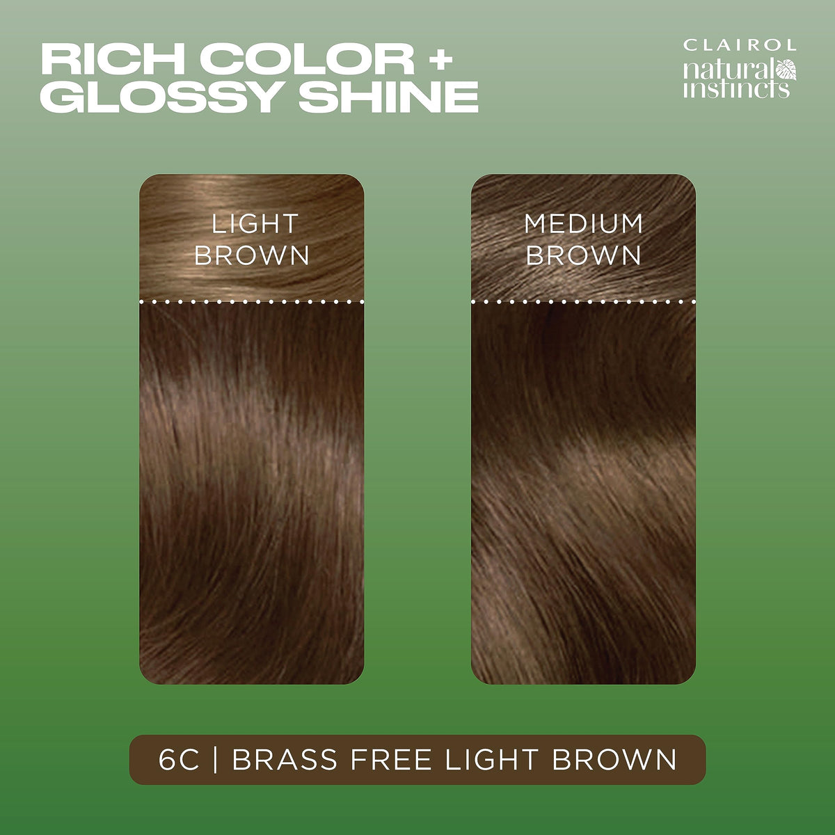 Clairol Natural Instincts Brilliant Shine Conditioner close-up, conditioning finish