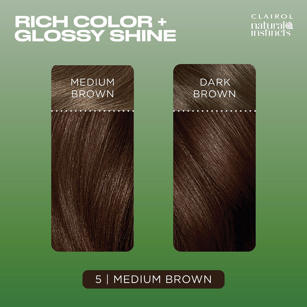 Clairol Natural Instincts Brilliant Shine Conditioner tube closeup for glossy finish