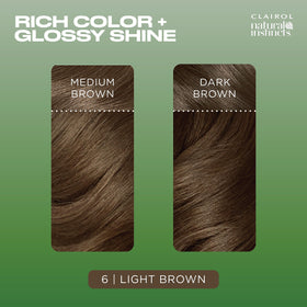 Clairol Natural Instincts Brilliant Shine conditioner tube close-up showing conditioning formula