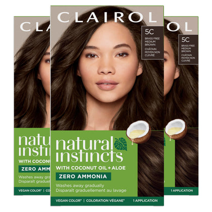 Clairol Natural Instincts front packaging showing shade and benefits
