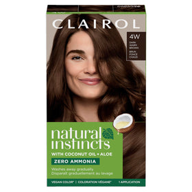 Clairol packaging showing Natural Instincts 4W and benefits