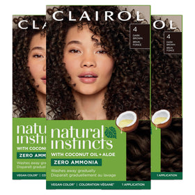 Clairol bottle front packaging showing shade and benefits