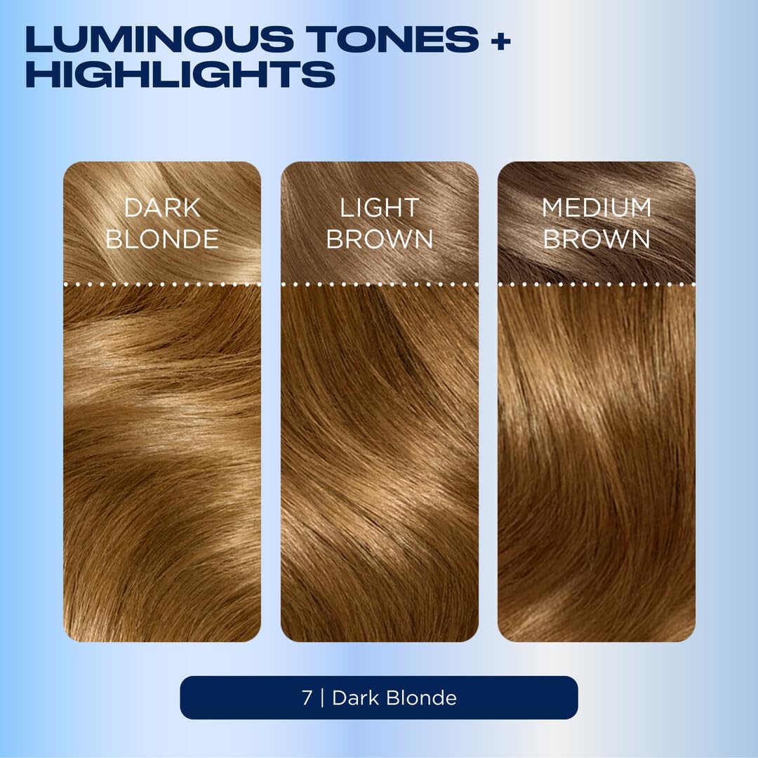 Post-treatment hair with Clairol Revitashine showing smooth shine