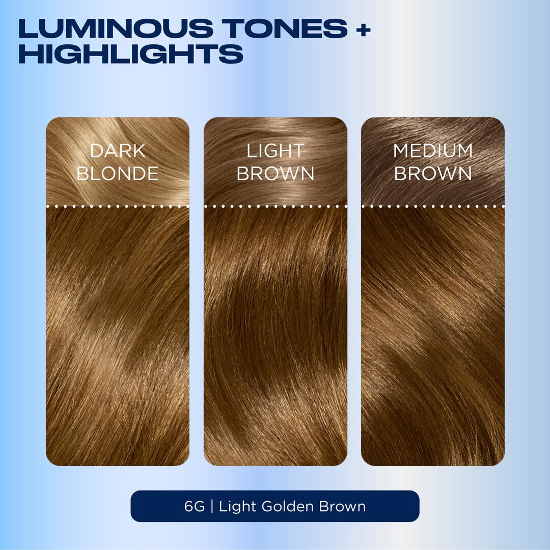 Before and after hair image with Clairol color revealing natural dimension
