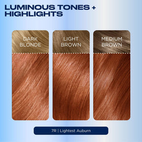 Person applying Clairol Nice'n Easy dye demonstrating easy at-home use