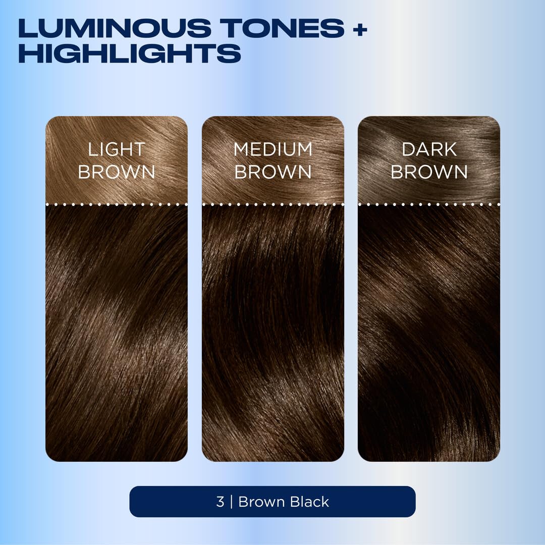 Clairol Nice'n Easy shade swatch on hair strand showing natural dimension