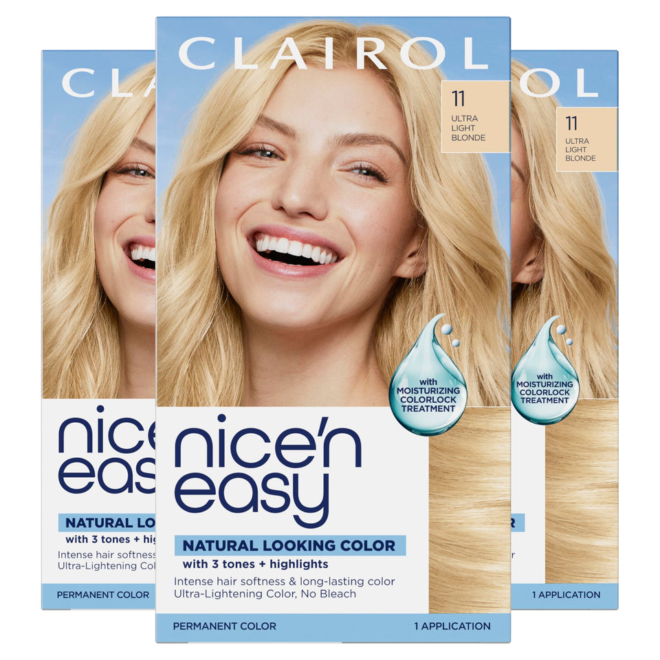 Clairol Nice'n Easy front packaging showing shade and benefits