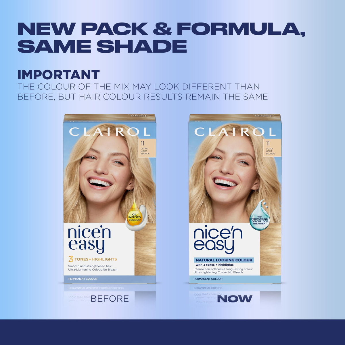 Clairol Nice'n Easy open kit with applicator and contents for easy use