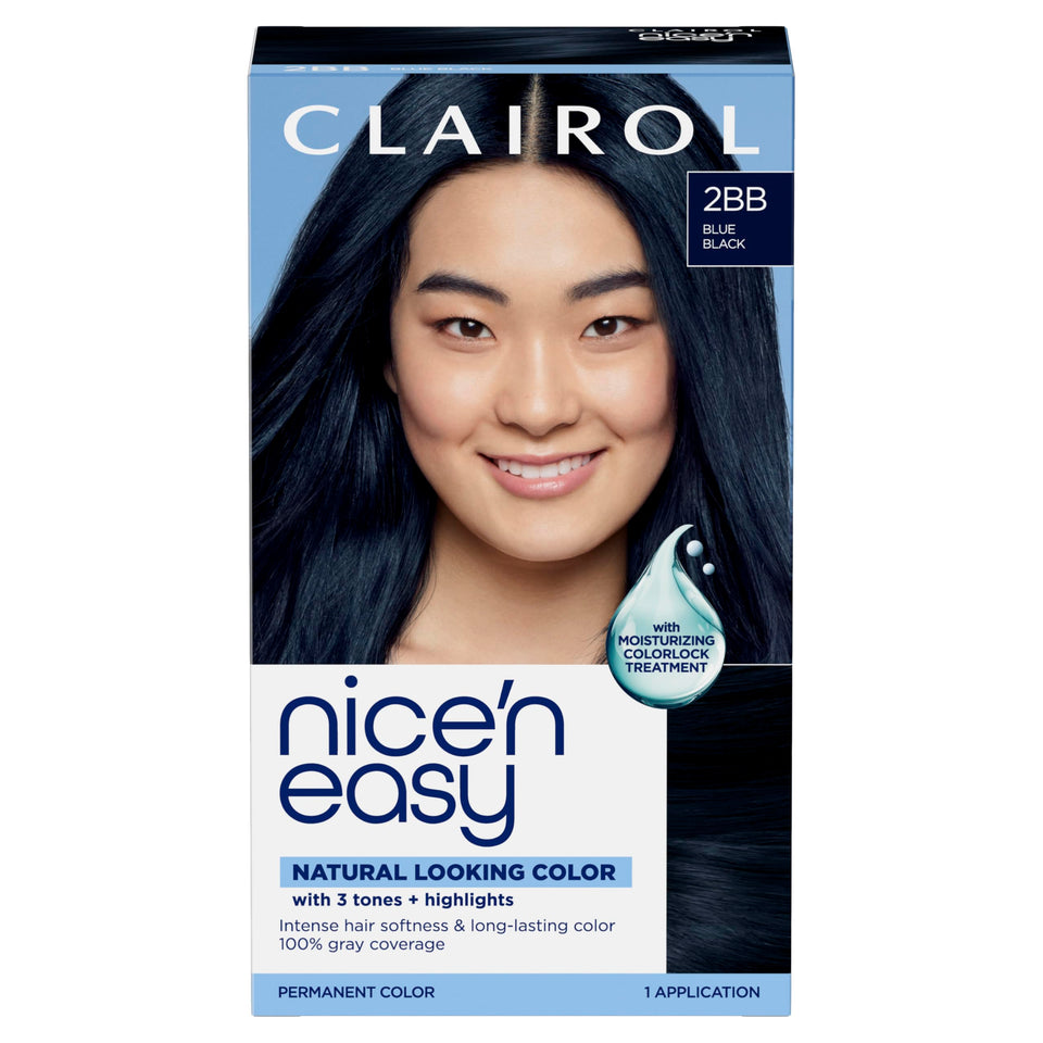 Clairol Nice'n Easy front packaging showing shade and benefits