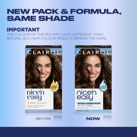 Clairol kit contents displayed showing applicator, developer and instructions for easy use