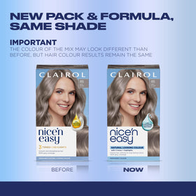 Clairol kit contents displayed with tools and bottles for easy use
