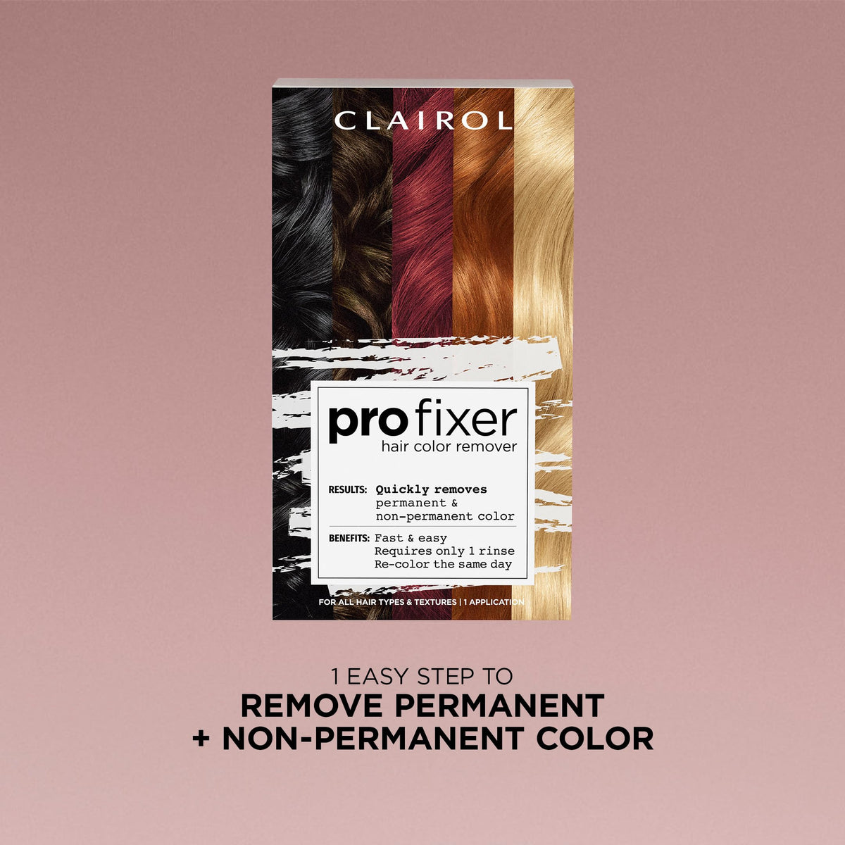 Clairol Pro Fixer being applied in shower for easy color removal