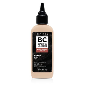 Clairol Professional 20D Black front bottle showing product and shade benefit shine