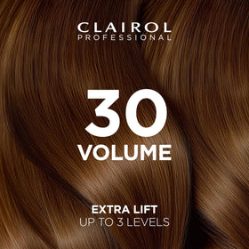 Clairol Professional developer mixed with crème color in bowl showing easy blending benefit