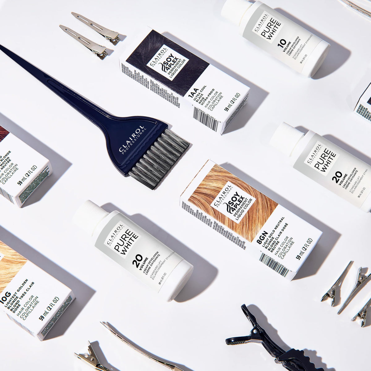 Clairol Professional 4N being mixed with developer showing ready-to-apply consistency