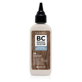 Clairol Professional 7N sand blonde front packaging showing product benefits