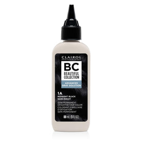 Clairol Professional bottle front view showing Midnight Black shade and gentle formula benefit