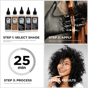 Clairol Professional brush applying color at hairline showcasing precise gray blending benefit