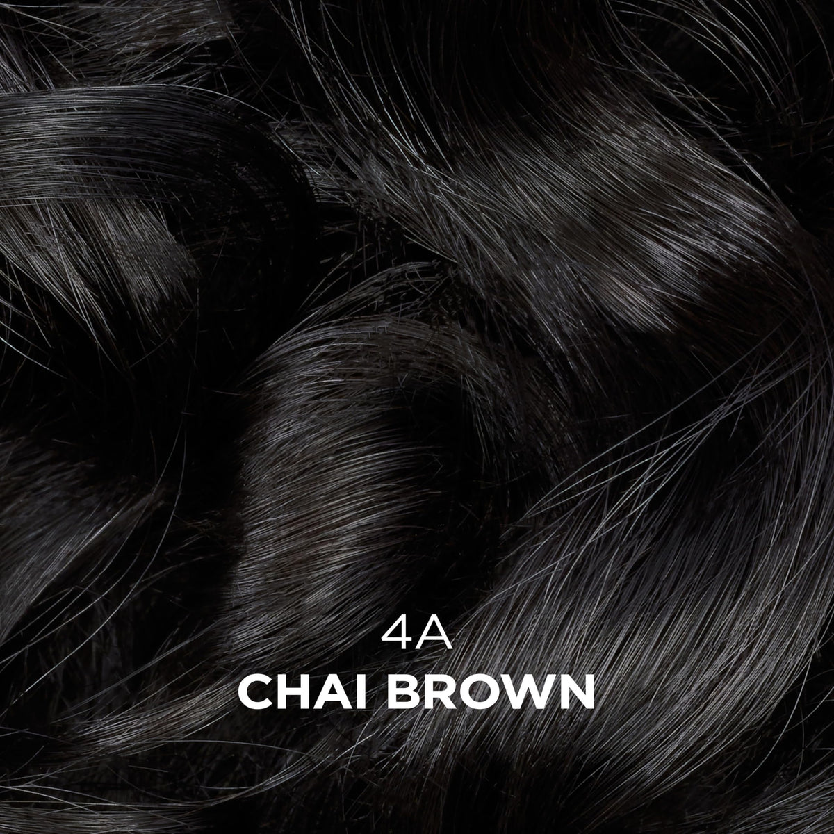 Clairol Professional color texture swatch of Chai Brown showing true tone and glossy finish