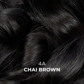 Clairol Professional color texture swatch of Chai Brown showing true tone and glossy finish