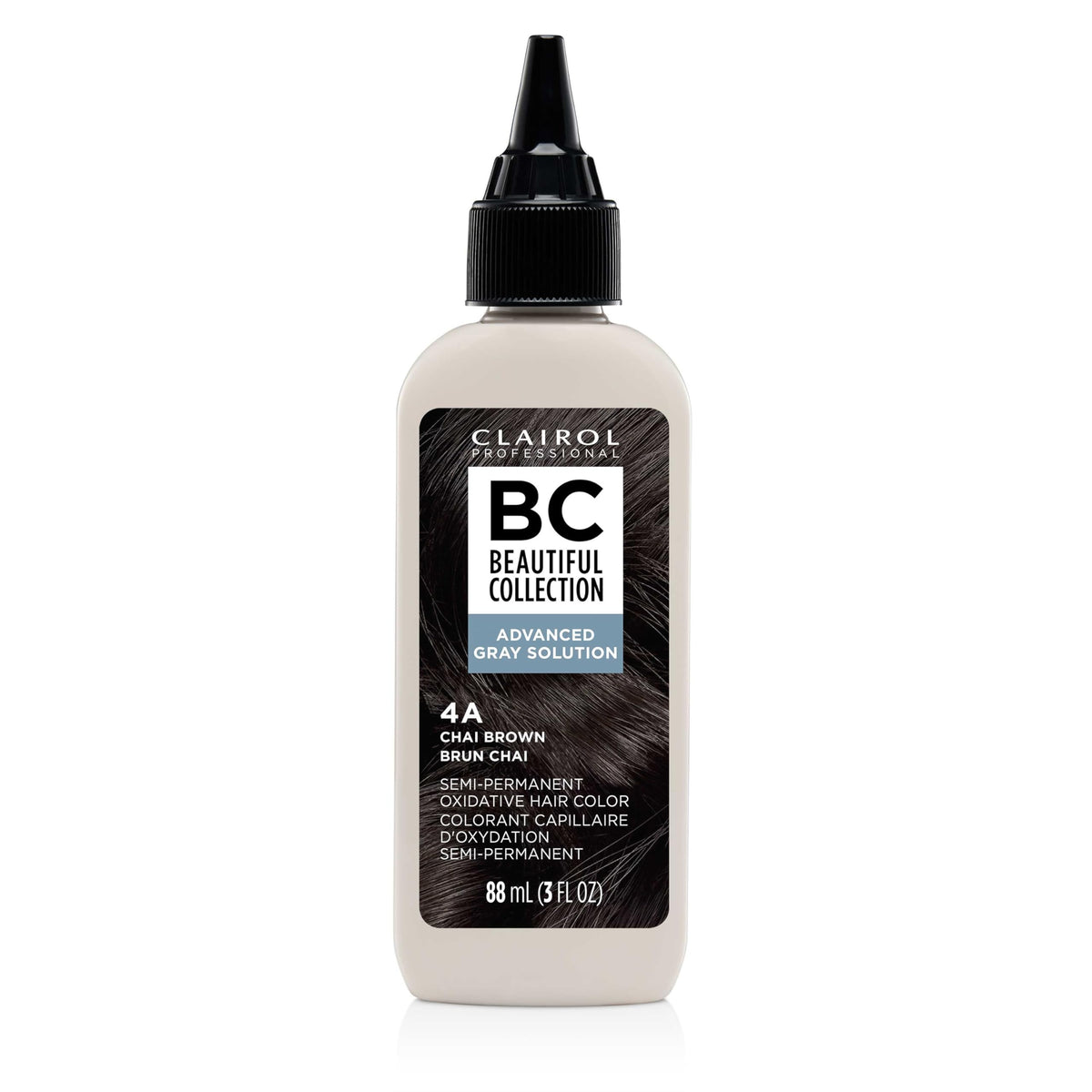 Clairol Professional front packaging of 4A Chai Brown showing shade and size for confident purchase
