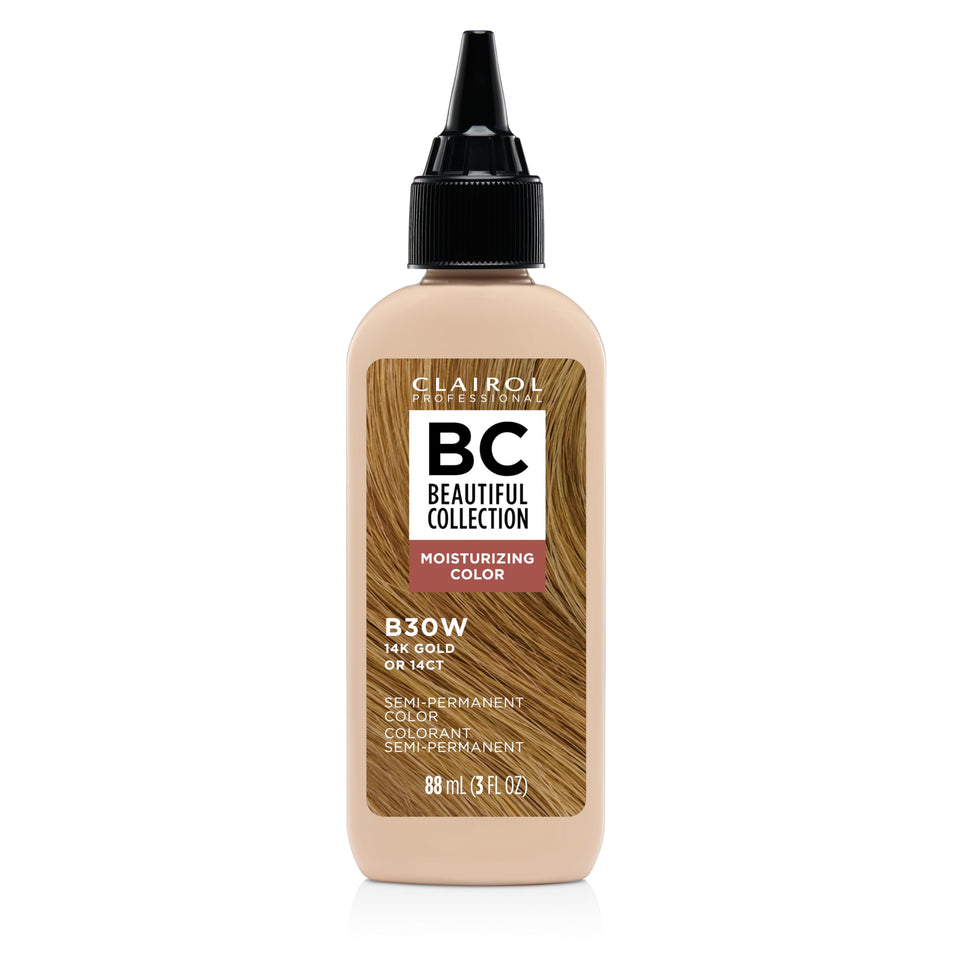 Clairol Professional front packaging showing 30W 14k Gold and product benefit