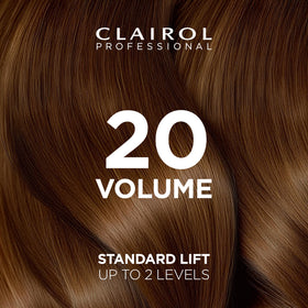 Clairol Professional label detail highlighting volume and compatibility for clear guidance