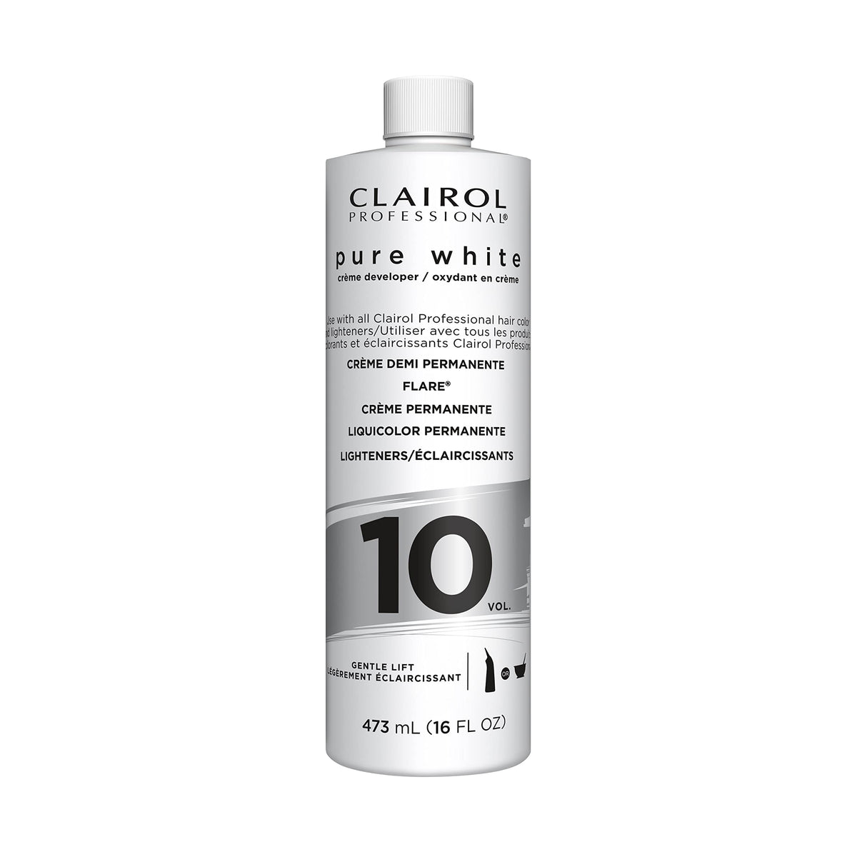 Clairol Professional Pure White front packaging showing product label and size
