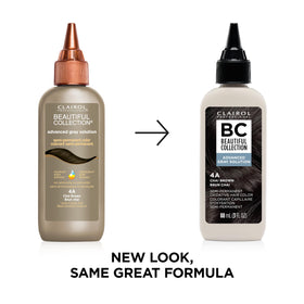 Clairol Professional tube close-up label highlighting instructions and gentle formula benefits