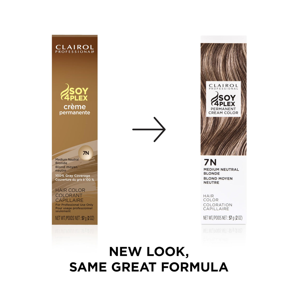Clairol Professional tube label close-up highlighting professional formula and clarity
