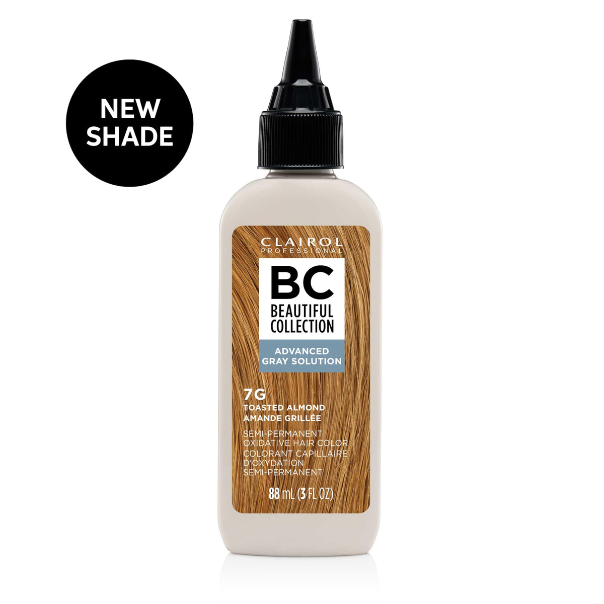 Clairol Professional tube close-up showing creamy texture and easy mixing benefit