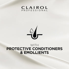 Clairol Professional application with brush illustrating precise bowl-and-brush control