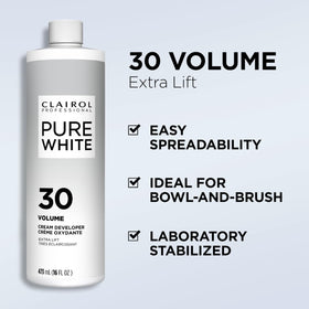 Clairol Professional 16 oz bottle next to ruler showing true salon-sized scale