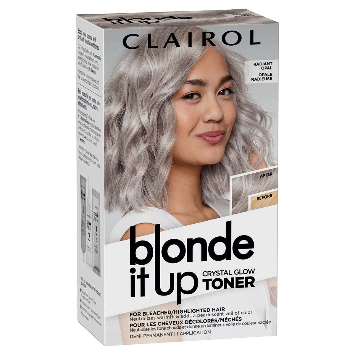 Clairol radiant opal front packaging showing product name and benefits