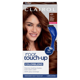 Clairol root touch-up 4R front packaging showing shade and benefits