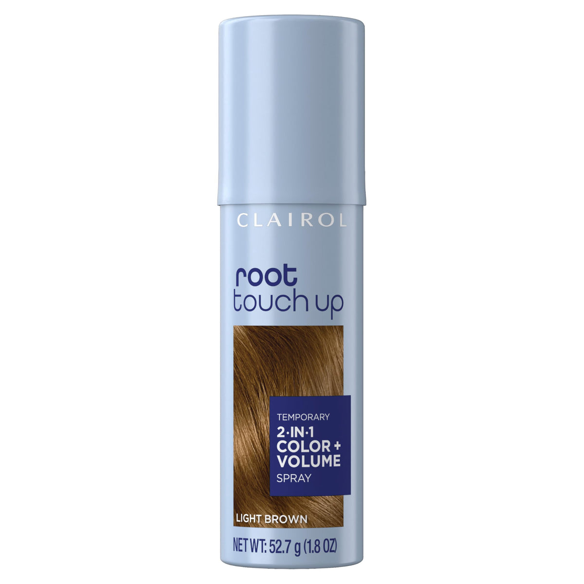 Clairol product front packaging showing Light Brown for quick root fixes