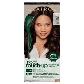 Clairol root touch-up front packaging showing product benefits and shade