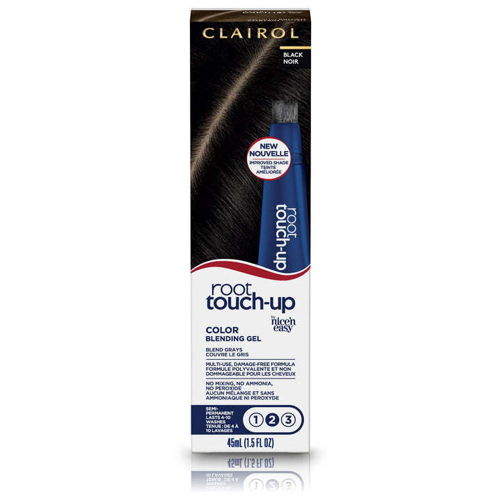 Clairol front packaging showing product name and shade 2 Black benefits quick touch-ups