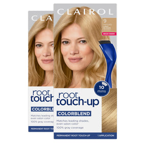 Clairol front packaging showing shade 9 Light Blonde and benefits