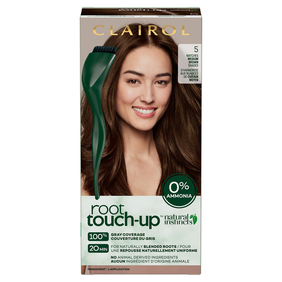 Clairol front packaging showing product and benefits for quick touch-ups