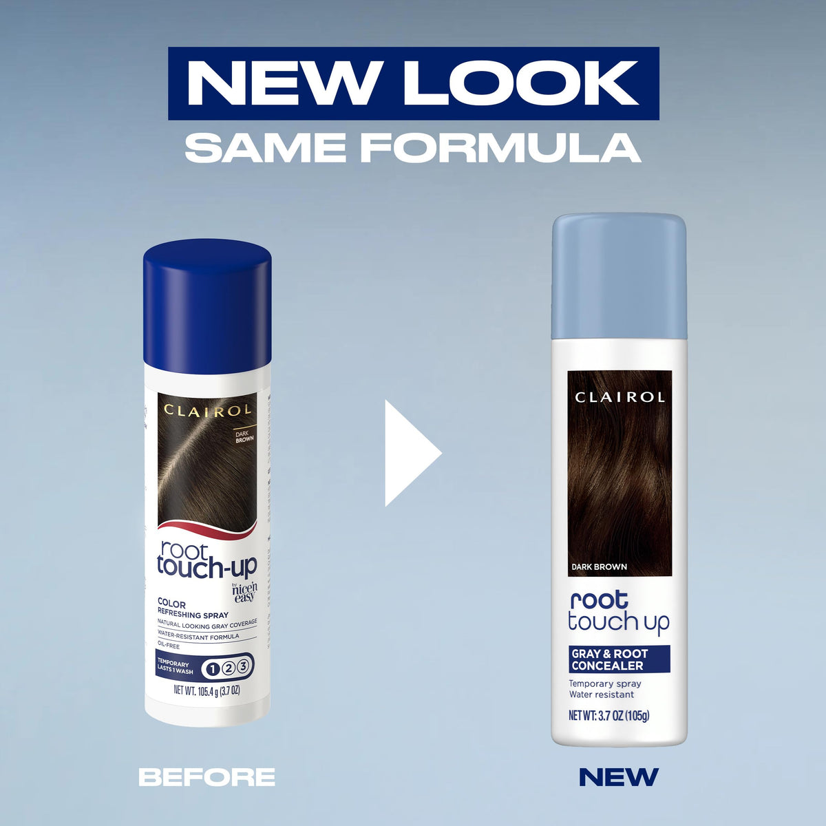 Clairol spray nozzle close-up offering precise application and fast drying