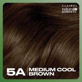 Clairol hair strand comparison showing color depth and cool tone