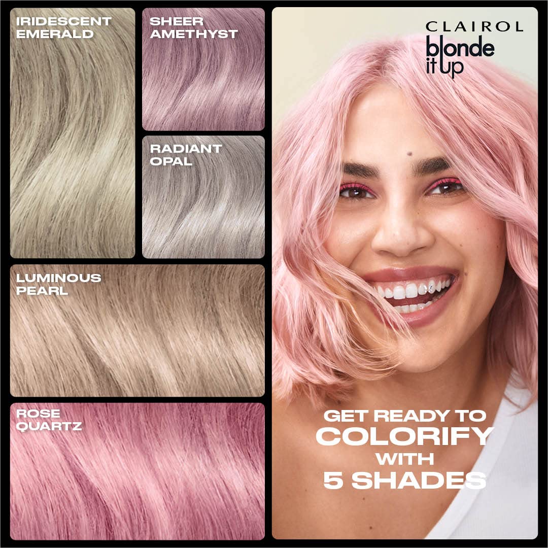 Clairol scaled size next to coin indicating single-use pack volume for one application