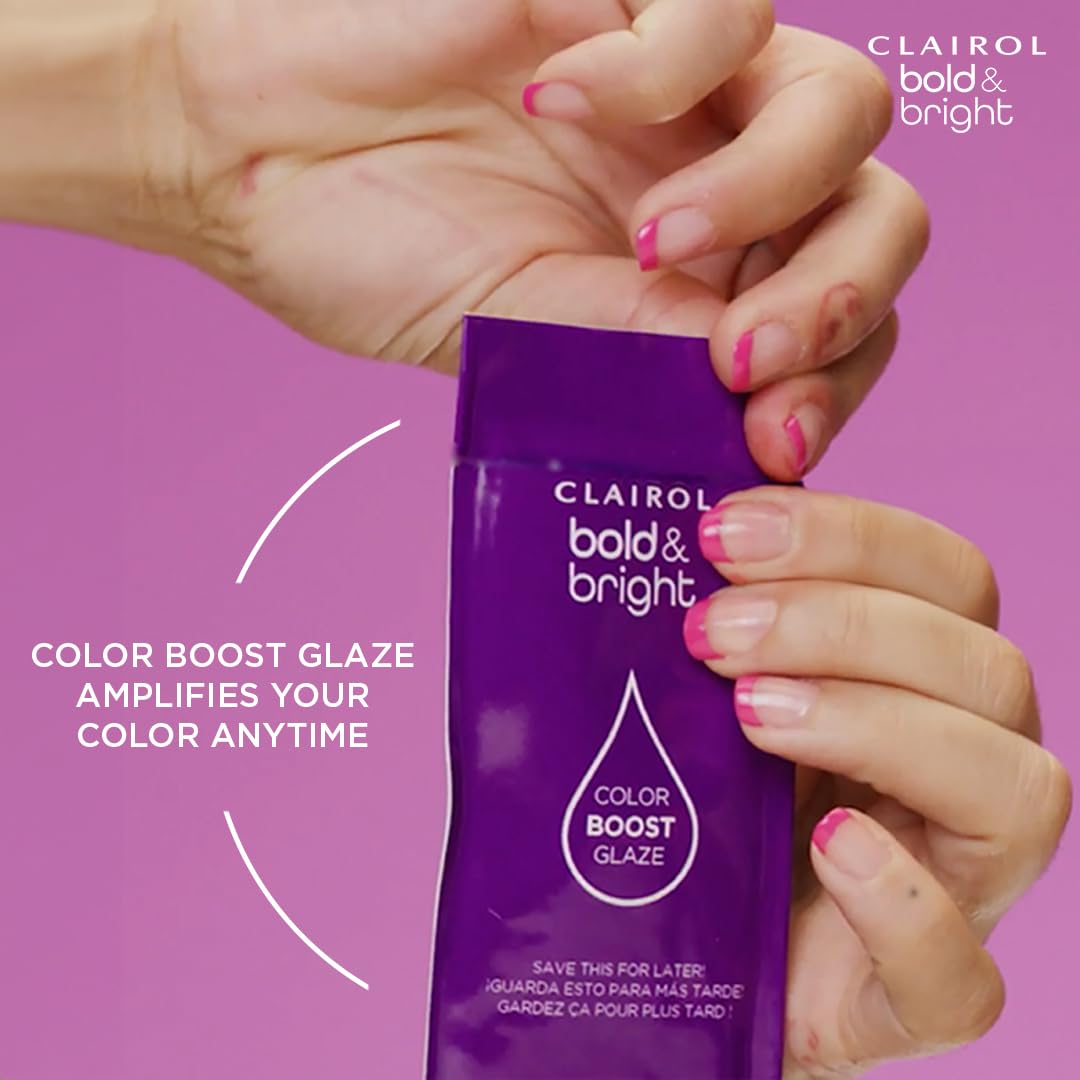 Clairol kit size next to hand illustrating contents and single-application scale