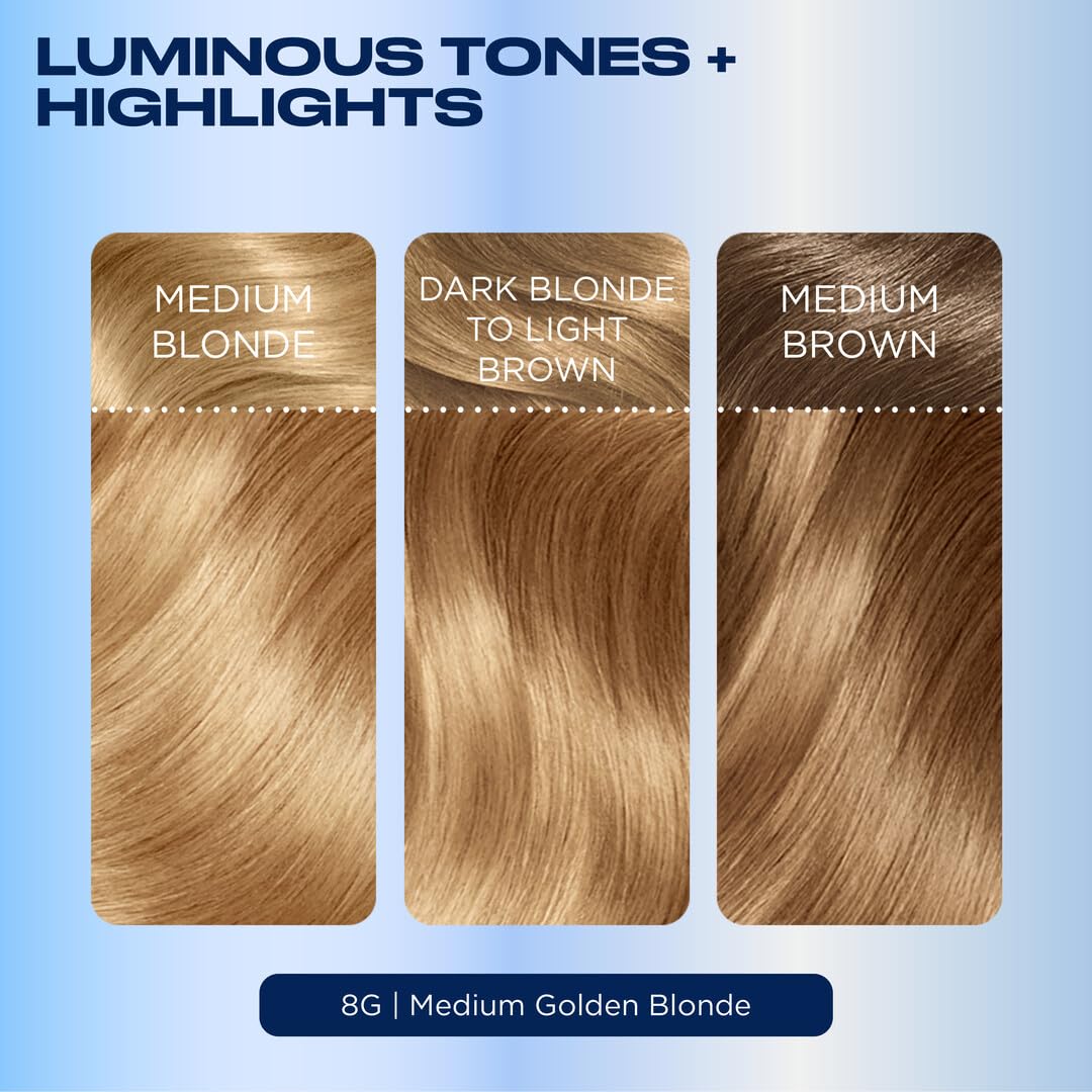 Clairol before and after hair texture comparison highlighting smoother, shinier finish