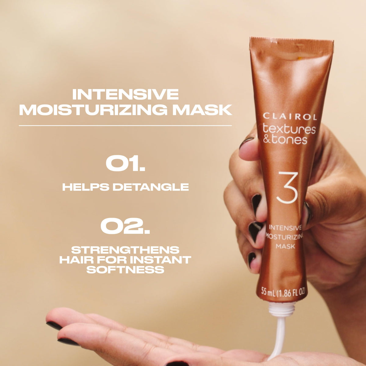 Clairol Textures & Tones finished curly hair in lifestyle setting with shine