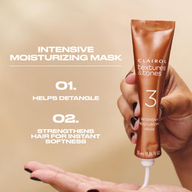 Clairol Textures & Tones finished curly hair in lifestyle setting with shine